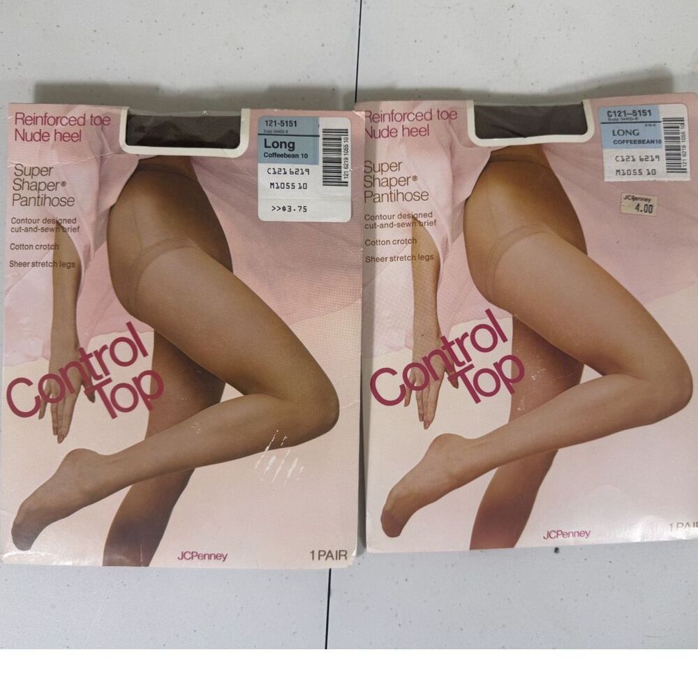 Vintage JCPenny Control Top Tights Size Long